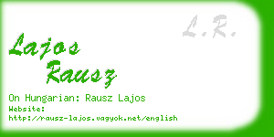 lajos rausz business card